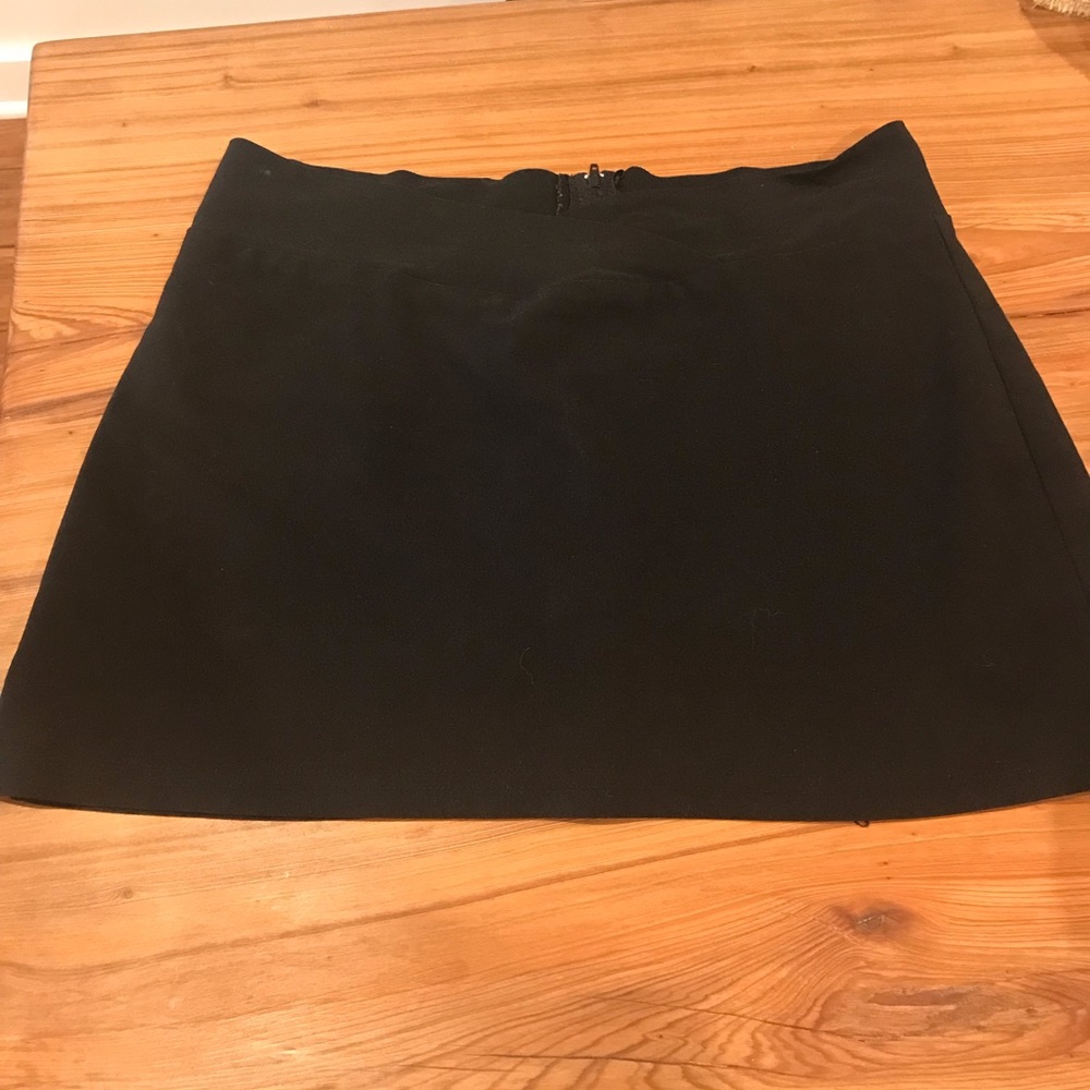 Black stretch mini skirt